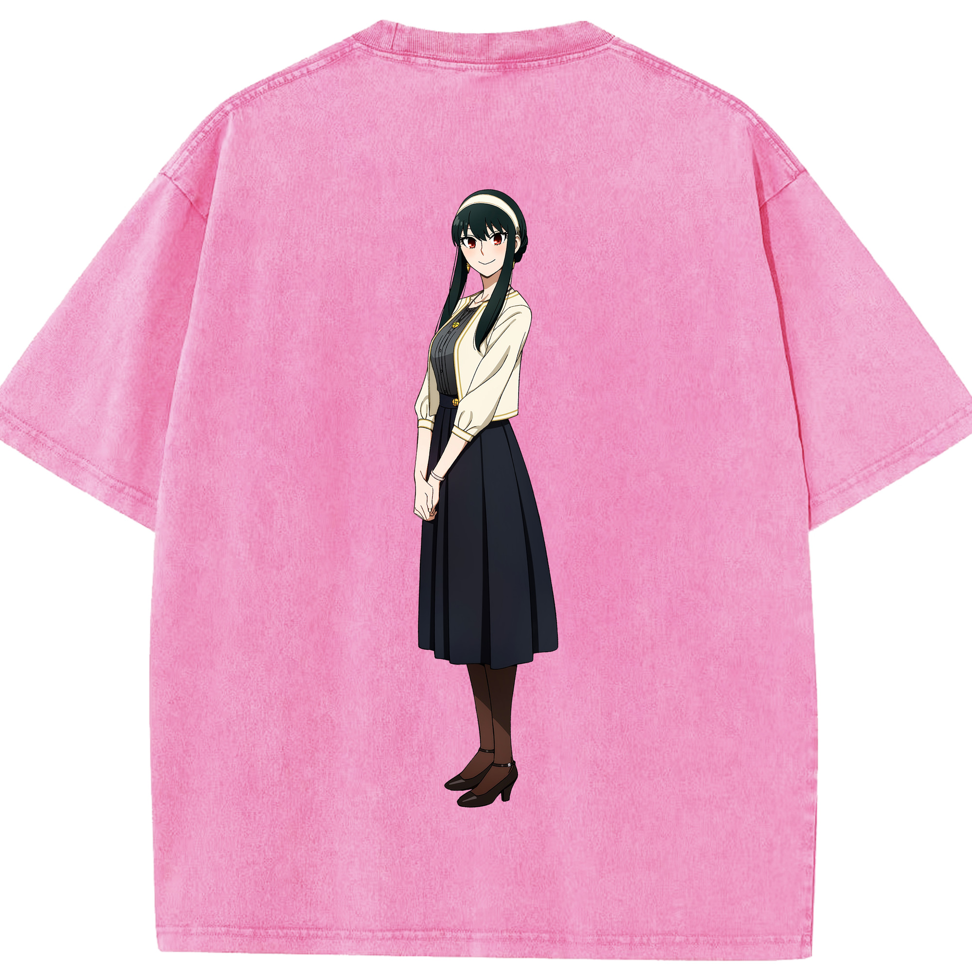（画像用） SPY×FAMILY间谍家家酒 綿100% ヴィンテージ風 半袖Tシャツ（背面プリント）